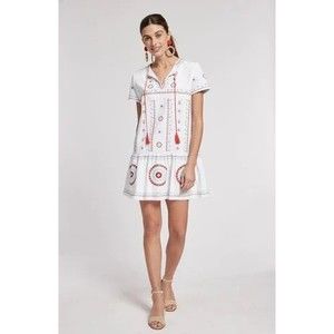 NWT Tyler Boe Taylor Embroidered Poppy 100% Cotton Tunic/Dress